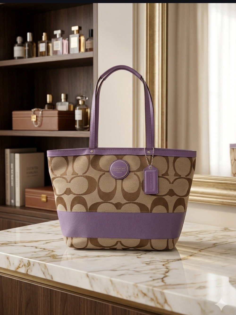 Coach Classic C Canvas Shoulder Bag Purple
Trim Y2K Style EUC